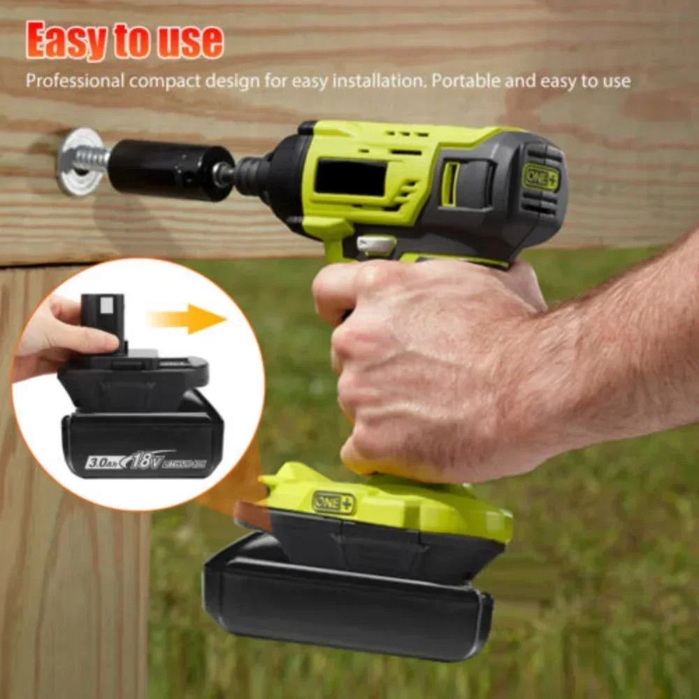 Imagem -03 - Adaptador de Bateria para Makita 18v Bateria Li-ion Bl1860b Bl1860 Bl1850b para Ryobi 18v P102 P103 P104 Ferramentas de Bateria Mt20rnl