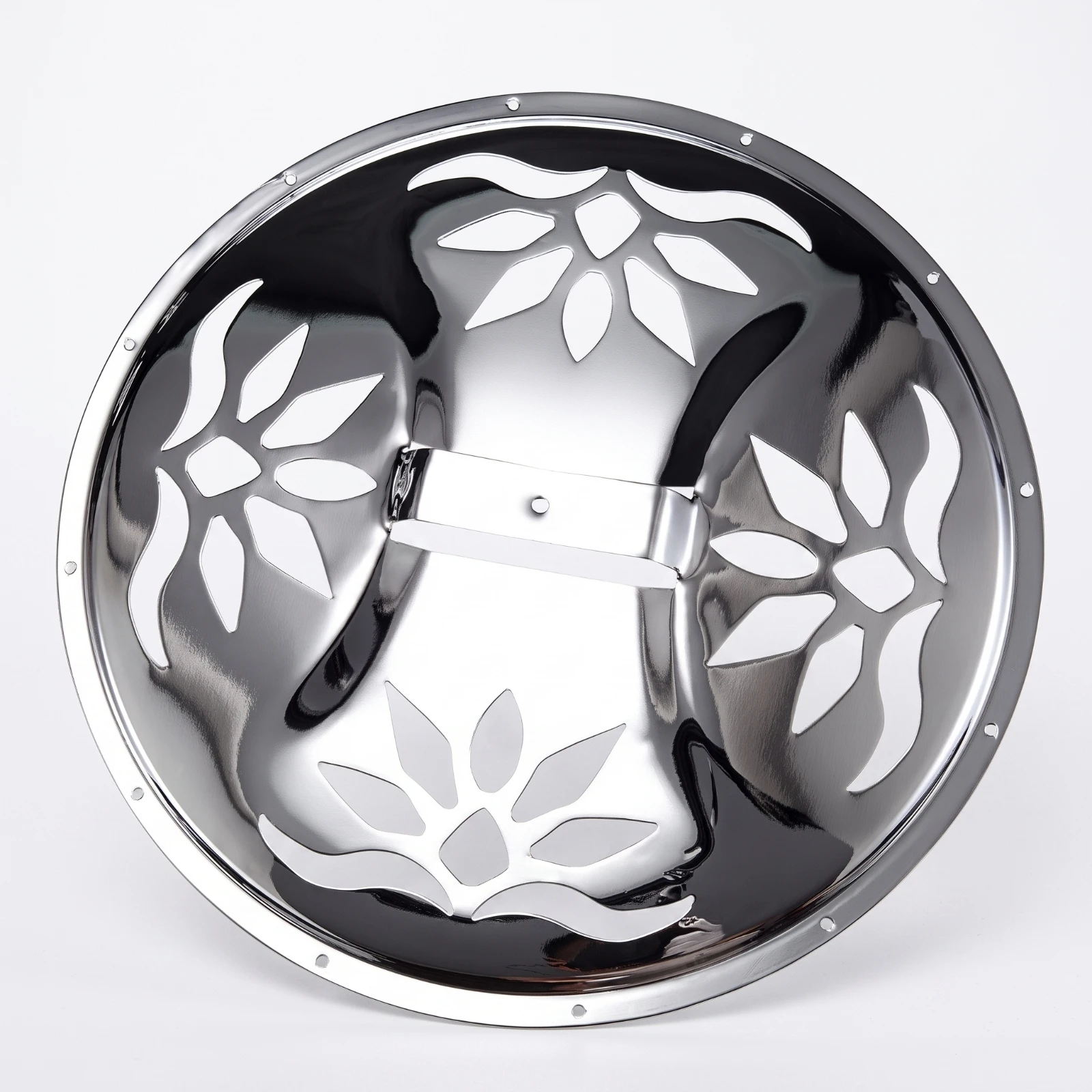 Metal Cover with Lotus Cutouts Domed Hardware Reflective for Luthier, Instrument Customization