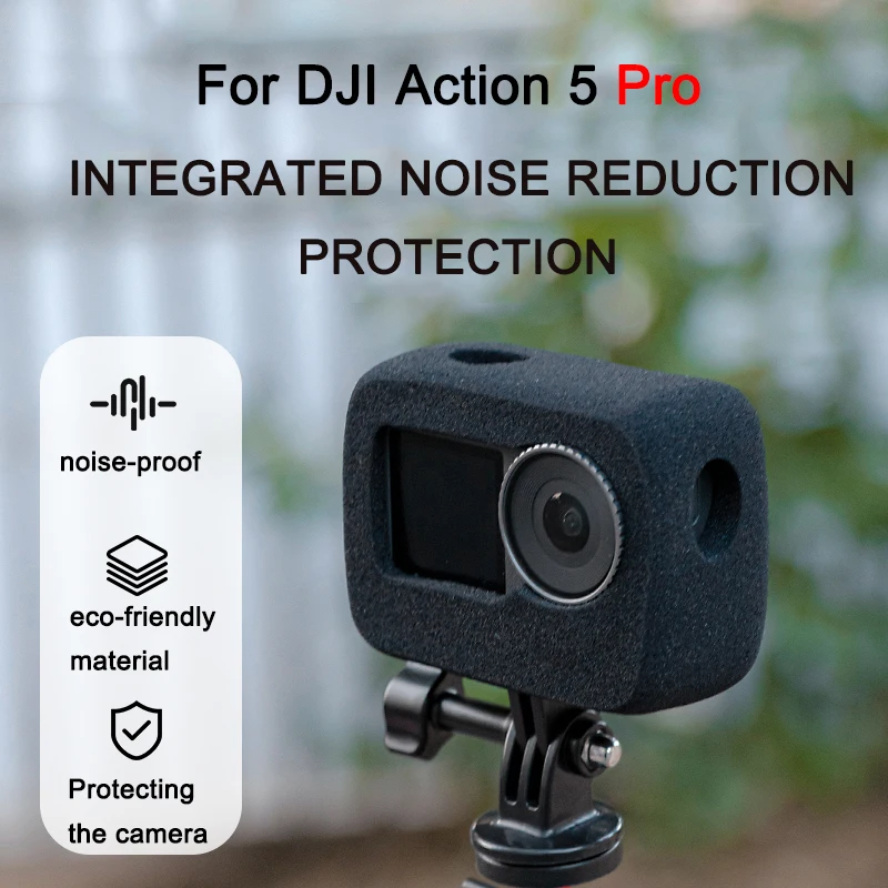 For DJI Osmo Action 5 Pro Windslayer Cover Wind Noise Reduction Sponge Housing Windproof Case for DJI Action 5 Pro