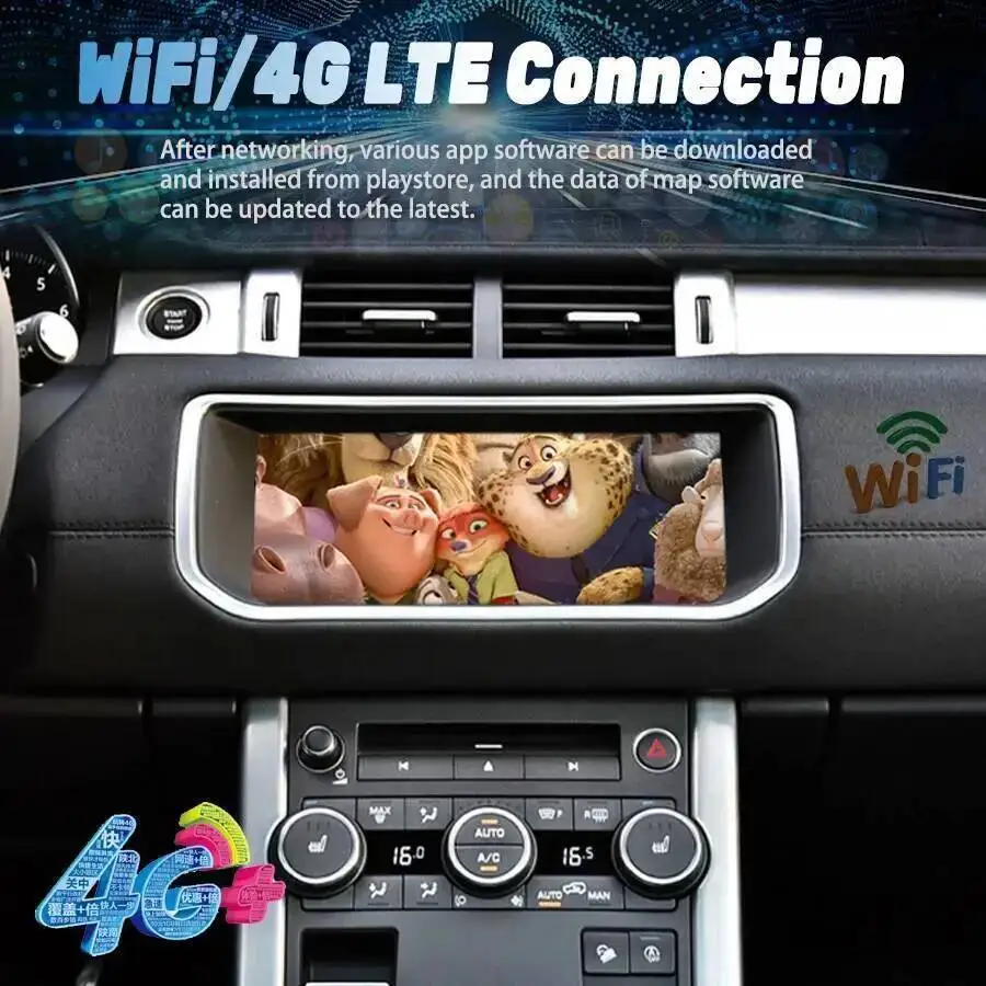 لاند روفر رينج روفر إيفوك 2012-2018 راديو السيارة أندرويد الملاحة ستيريو CarPlay شاشة أندرويد مشغل فيديو الوسائط المتعددة