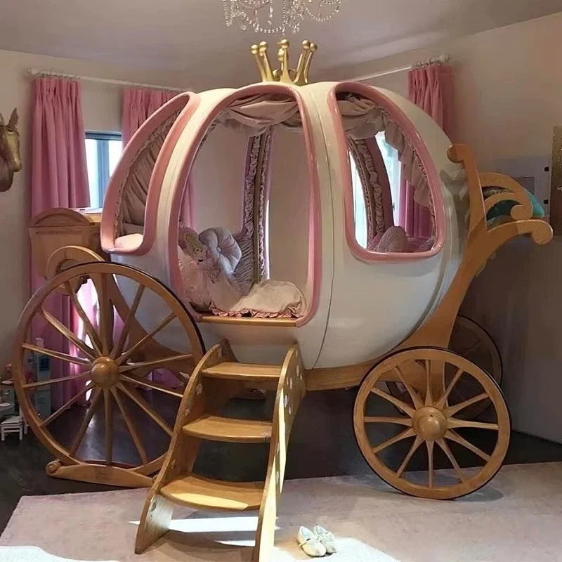 Bedroom furniture Wooden children's bed set Children's bed Horse lathe