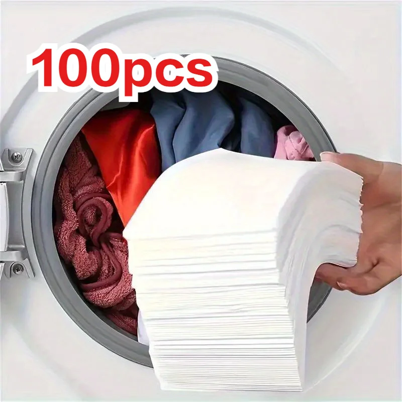 50 Pieces of Laundry Dyeing Paper - Laundry anti Dyeing, Clothing Cleaning to Prevent Pigment Loss and Transfer