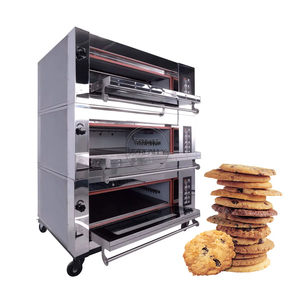 3 Deck 6Trays Industrial  Pizza Bakery  Donut Bakery Equipment  Restaurant Electric Baking Oven