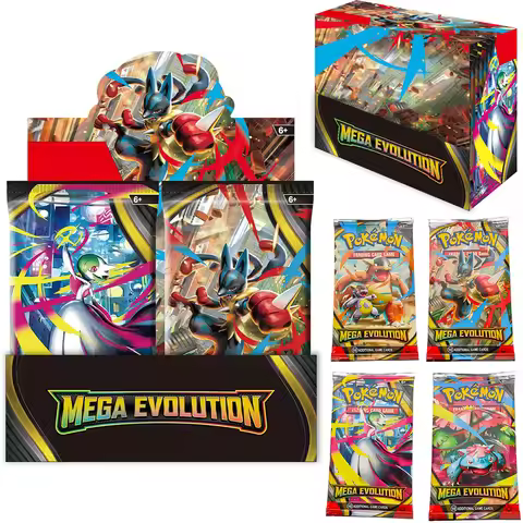 360Pcs Pokemon Card MEGA EVOLUTION Lucario Prismatic Evolutions Game Cartoon English Booster Battle Transaction Card Gift