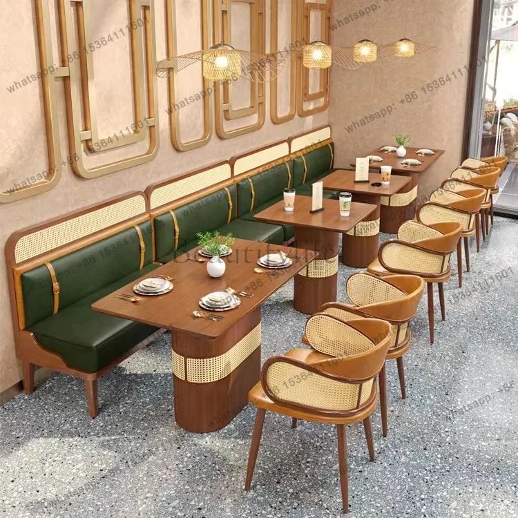 Multi-style can be customized Nordic simple rattan dining table back chair sofa seat