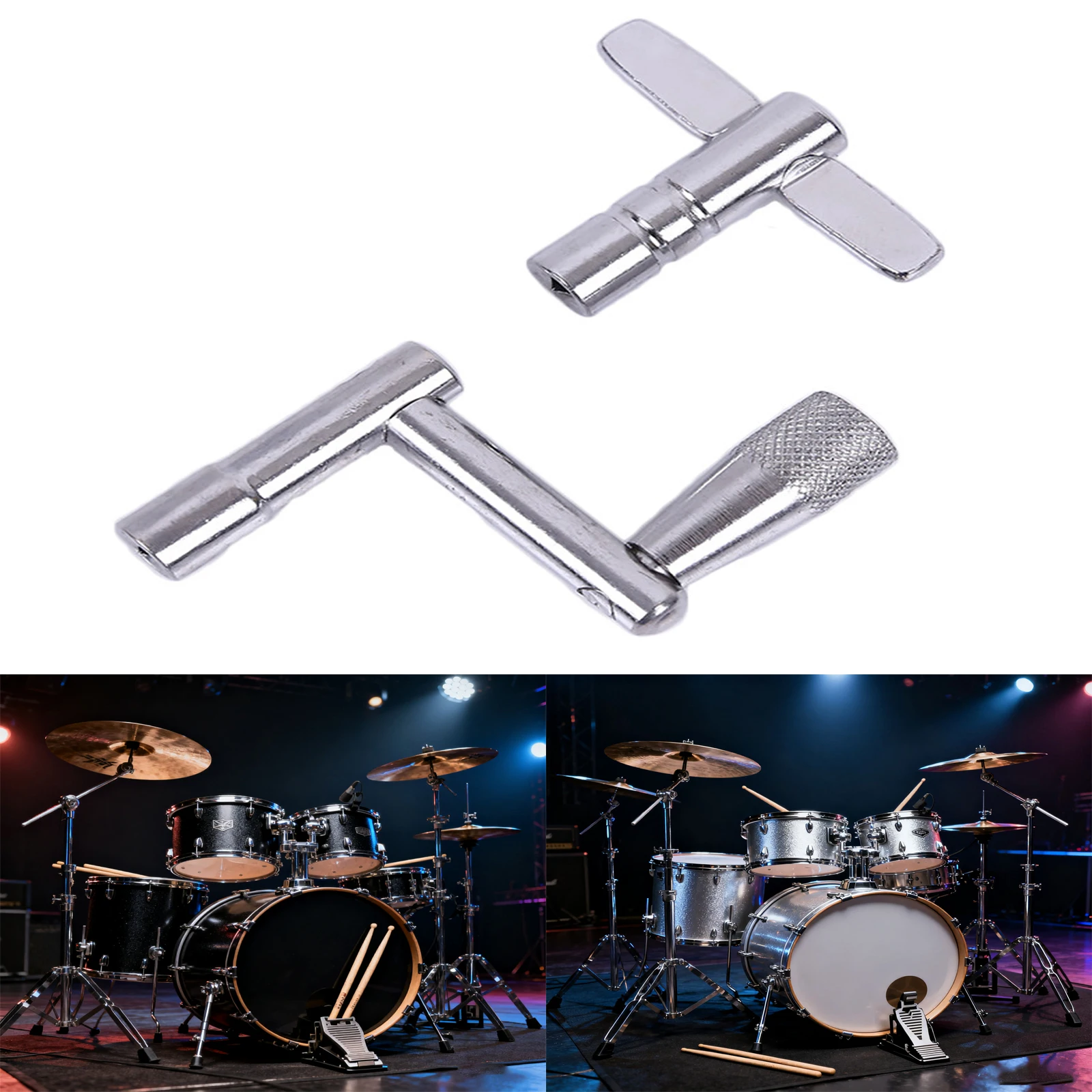 Universal Metal Standard Drum Keys Drum Tuning Keys Rocker Drum Tuning Key Silvery Quick Disassembly Installation Kit Wrench