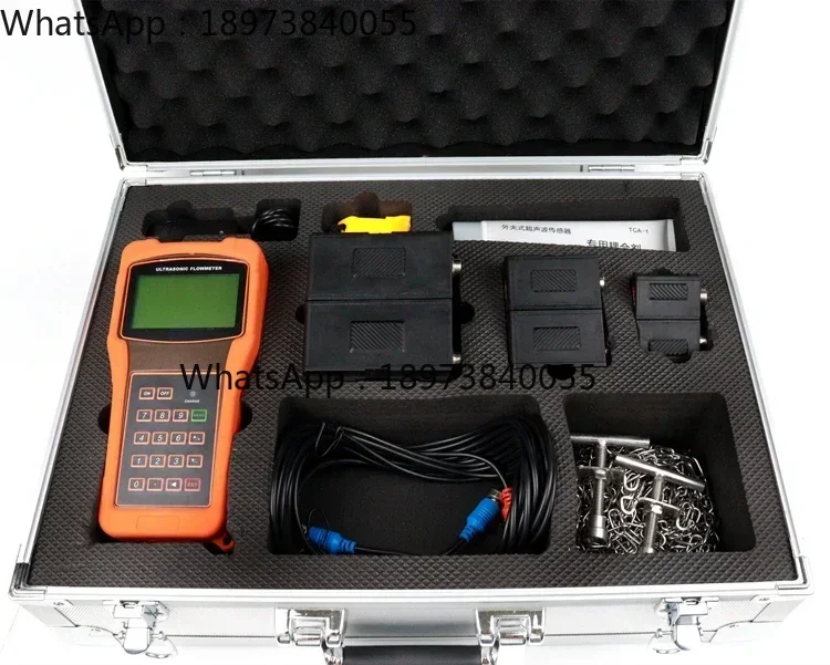 -DN500 IP68 مشبك Modbus لإخراج التتابع الرقمي على حزام الماء HVAC على مقياس التدفق بالموجات فوق الصوتية المحمول المحمول- #1