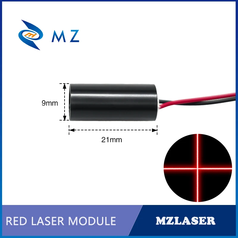 New Compact Red Cross Laser Diode Module 635nm D9mm 0.5mW 1mW 5mW 10mW 3V Industrial Grade Cross Laser For Woodworking Parts