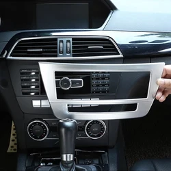 For Mercedes Benz C Class W204 Car Door Audio Speaker Gearshift Panel Door Armrest Reading Light Cover Trim Stickers Accessories