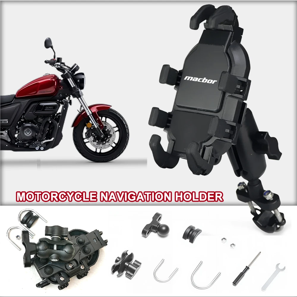 Upgrade Phone Holder Motorcycle 360° Adjustable Stand Shockproof For Macbor Montana XR1 Rockster flat 125 Mile Eight  XR5 XR