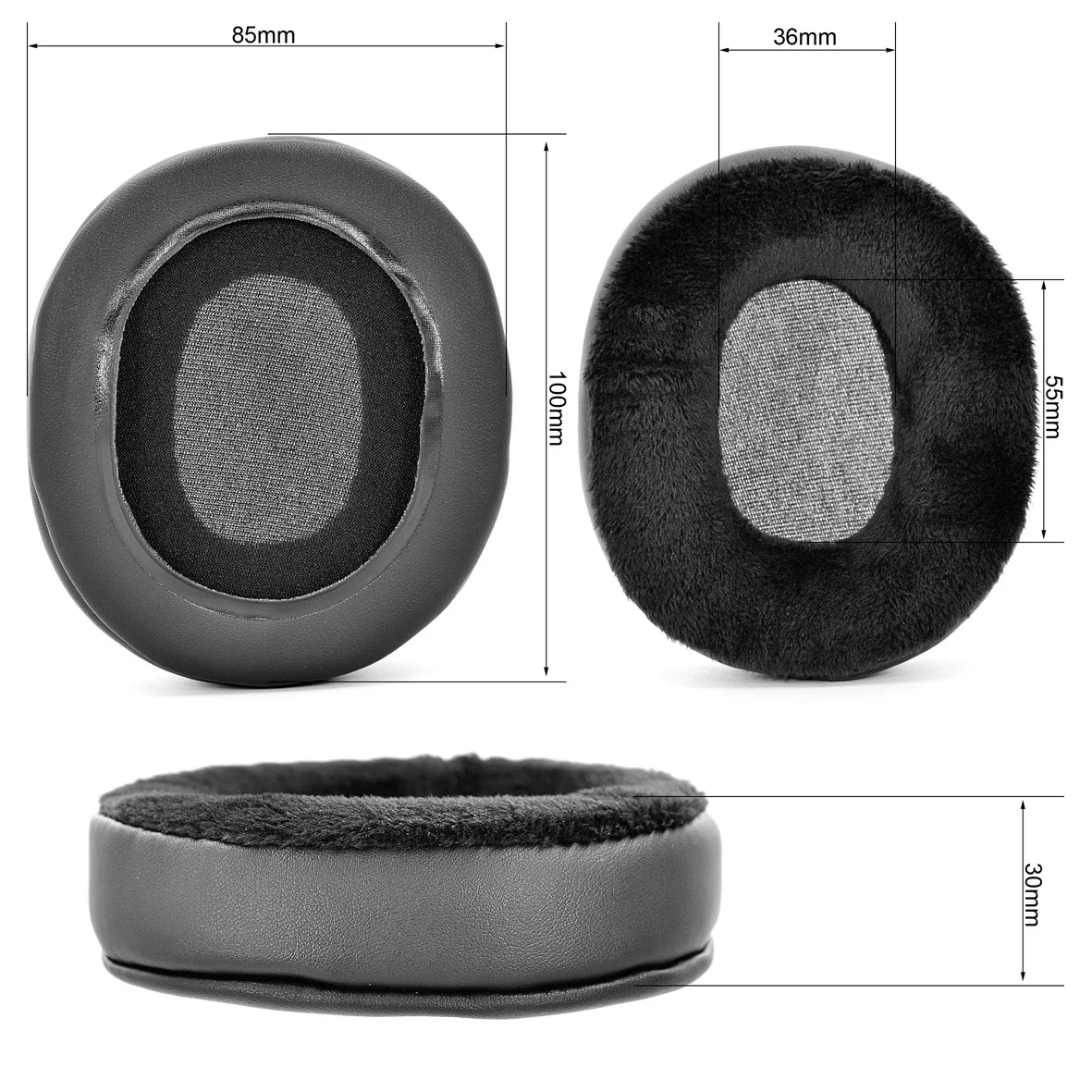 YAYINCC Ersatz-Ohrpolster aus Memory-Schaum, Leder und Samt für Pioneer SE-M521 Headset, Reparaturteile, angenehm zu tragen. – Detail 4