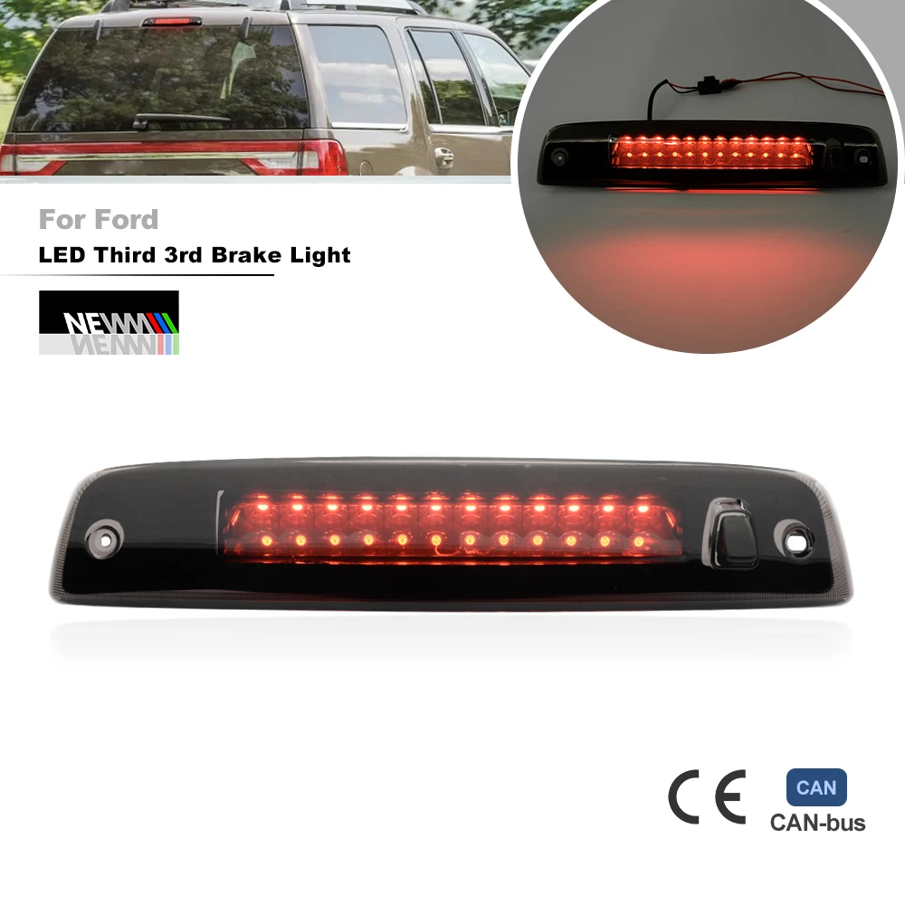 

Дымчатый для Ford Expedition 2003-2017 годов для Lincoln Navigator светодиодный высокий крепление третьего стоп-сигнала, центральный дополнительный стоп-сигнал