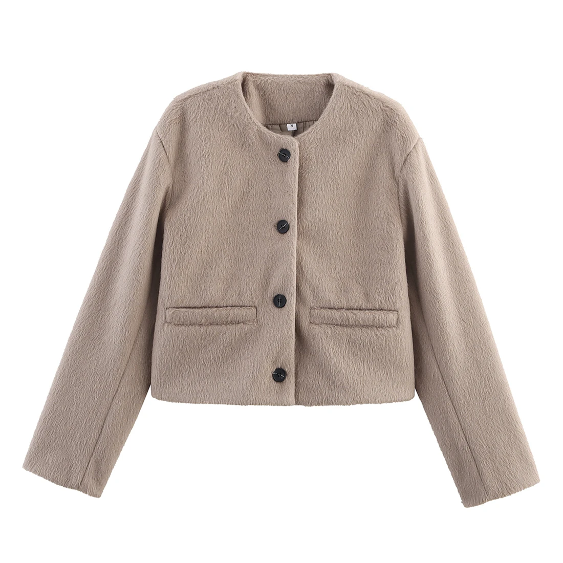 

Women's Fashion Wool Blend Crew Neck Coat Fall/Winter New Arrival 2025 Warm Stylish Women's Wool Coat for Autumn Winter Season