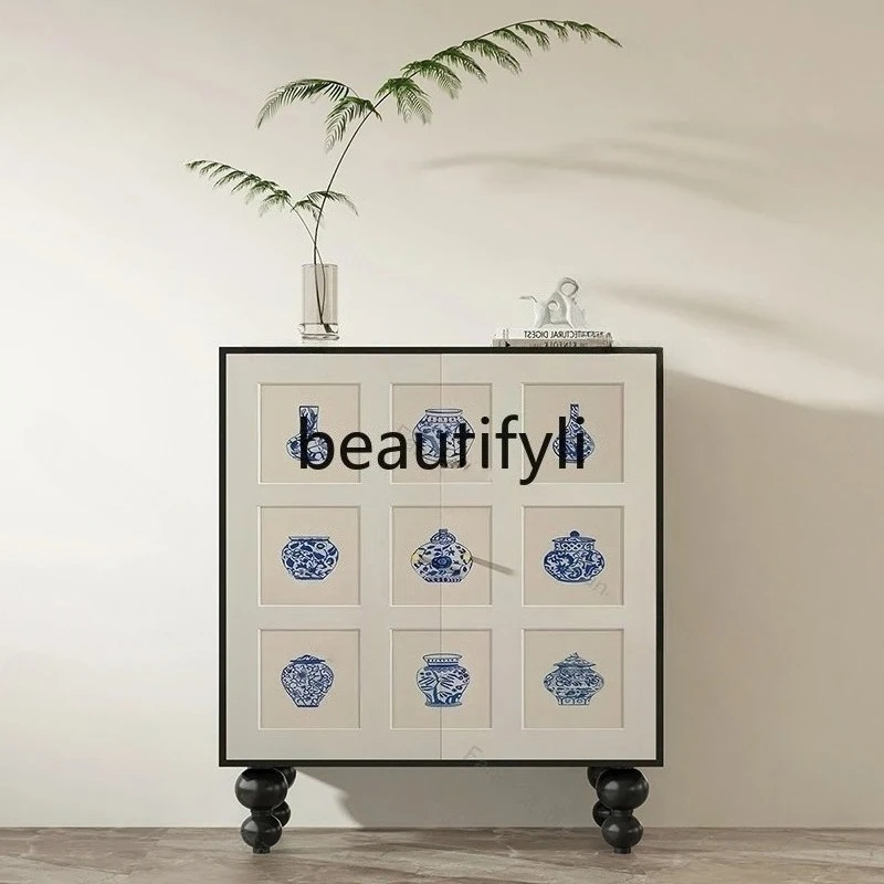 

Entryway Solid Wood Shoe Cabinet Large Capacity Multi-layer Extra Large Hallway Storage Cabinet Integrated Against Wall