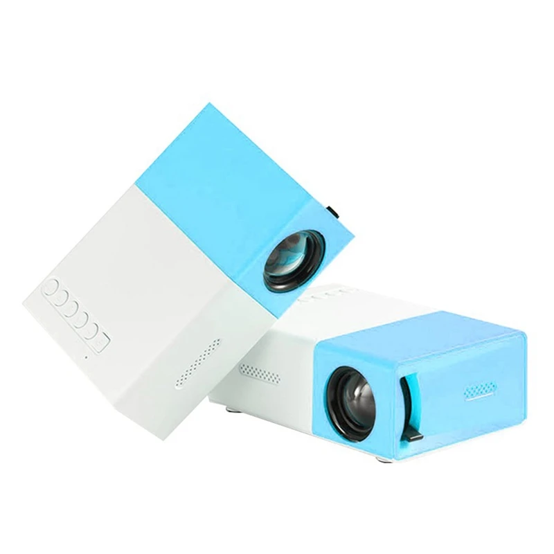 School Season Multi-Functional Classroom Mini Projector Easy Carrying With EU Plug,Blue-White