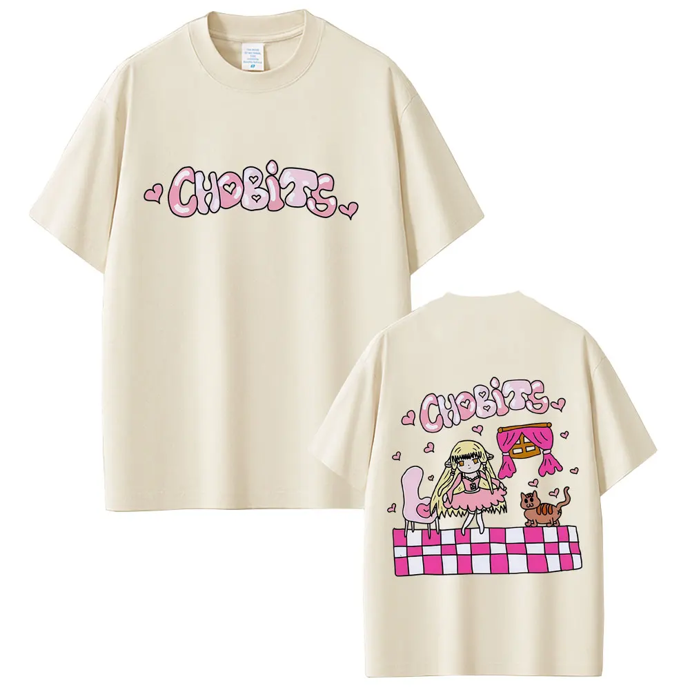 

Anime Chobits Graphic T-shirt Men Women Kawaii Cartoon Oversized T Shirt Unisex Casual 100% Cotton Vintage Short Sleeve T-shirts