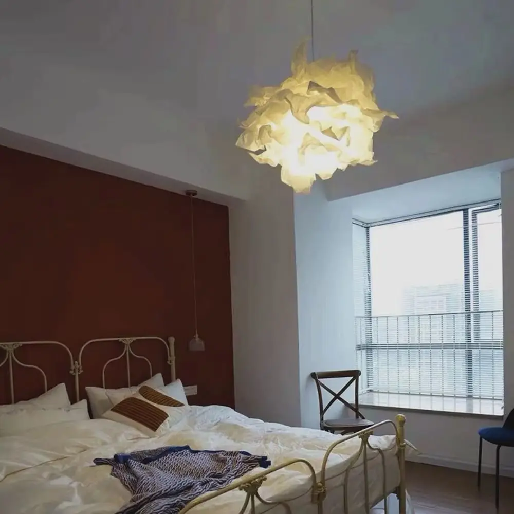 Ins Art DIY Cloud Lampshade Paper-based Natural Light Paper Lampshade Artistic Creative Design Simple Lampshade Atmosphere
