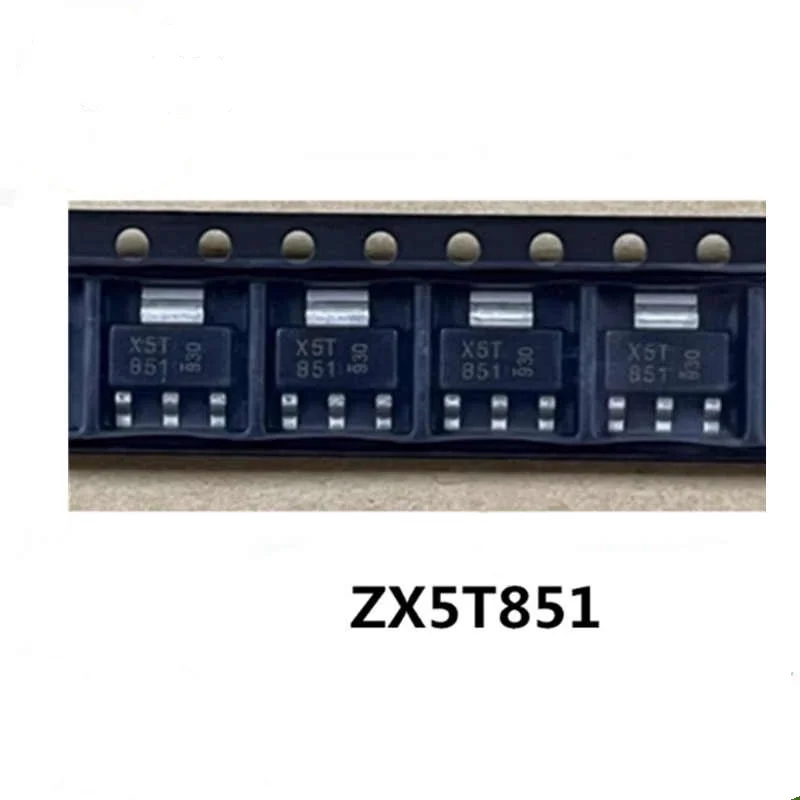 5~50PCS 100% New original ZX5T851GTA ZX5T851 silk-screen:X5T851 package: SOT223 withstand voltage:60V current:6A NPN transisto