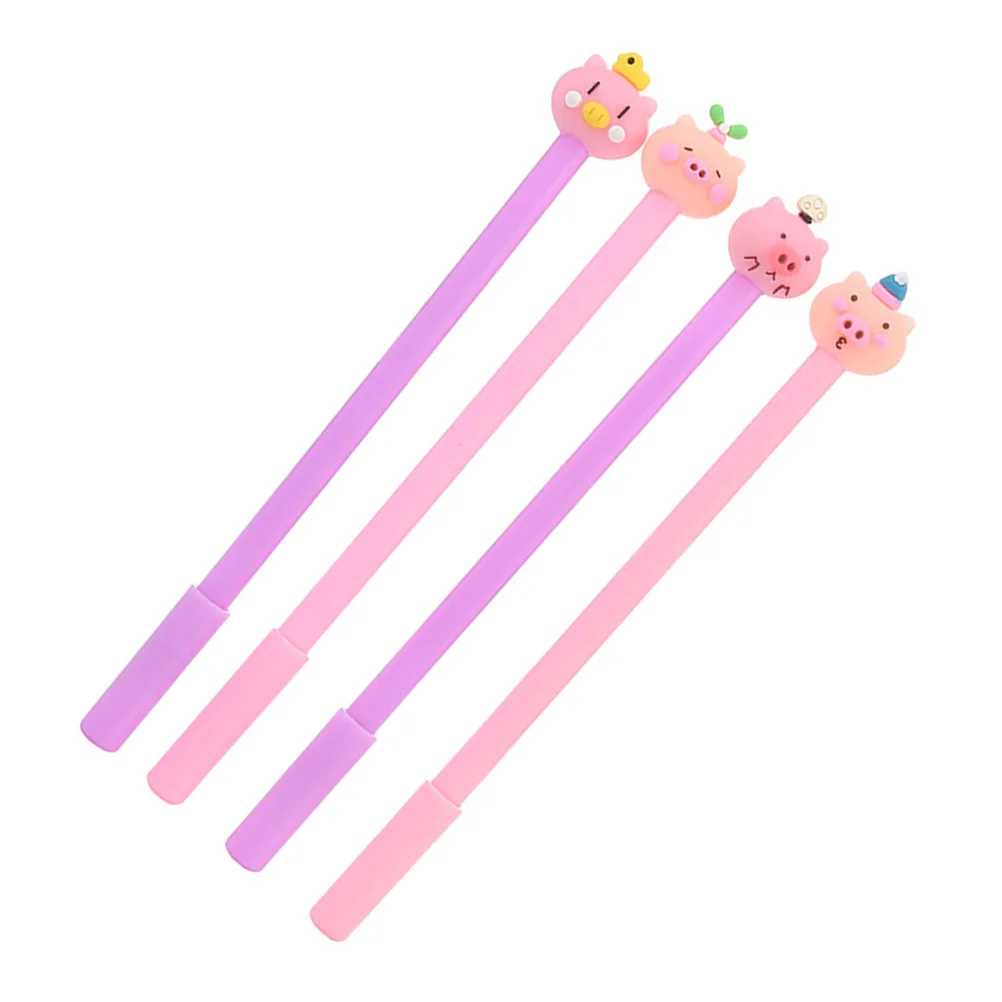 

16pcs Cartoon Pig Gel Pens Smooth Writing Portable Signature Pens For Kids Students Office School Multipurpose Pen