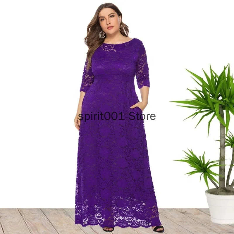 Summer Dress for Women 2023 Elegant Ladies Casual Short Sleeve Beach Short Dress Solid Black Lace Dress Vestidos Plus Size