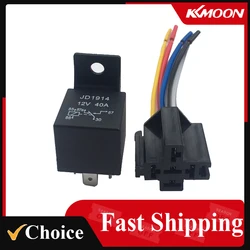 12V 40A AMP 5 SPDT Car Truck Auto Automobile Automotive Relay with 5 Pin Socket 5 Wires for GPS Lamplight Fan Air Condition