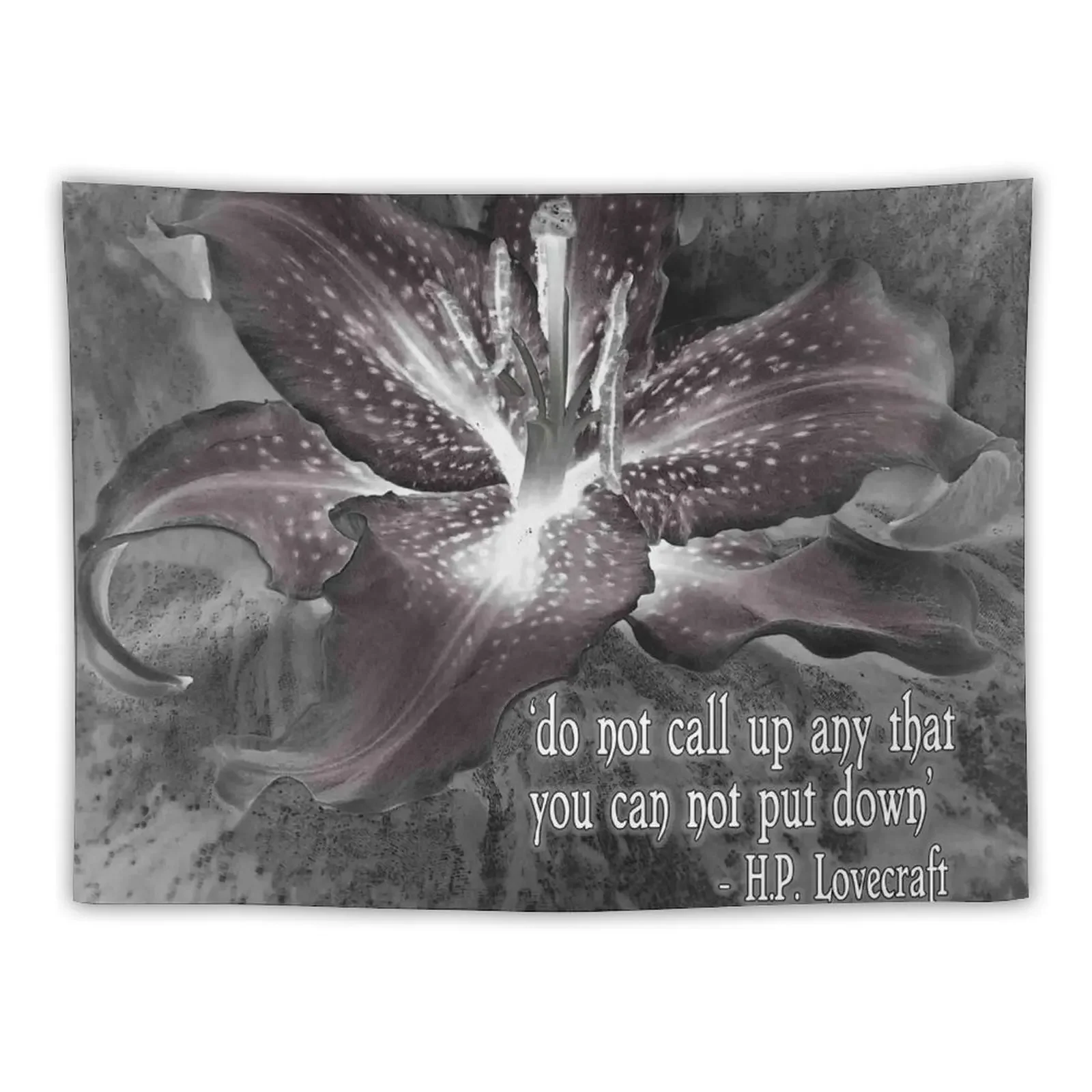 Lovecraft - Do Not Call Up Anything You Can Not Put Down Tapestry Korean Room Decor Aesthetic Room Decors Tapestry