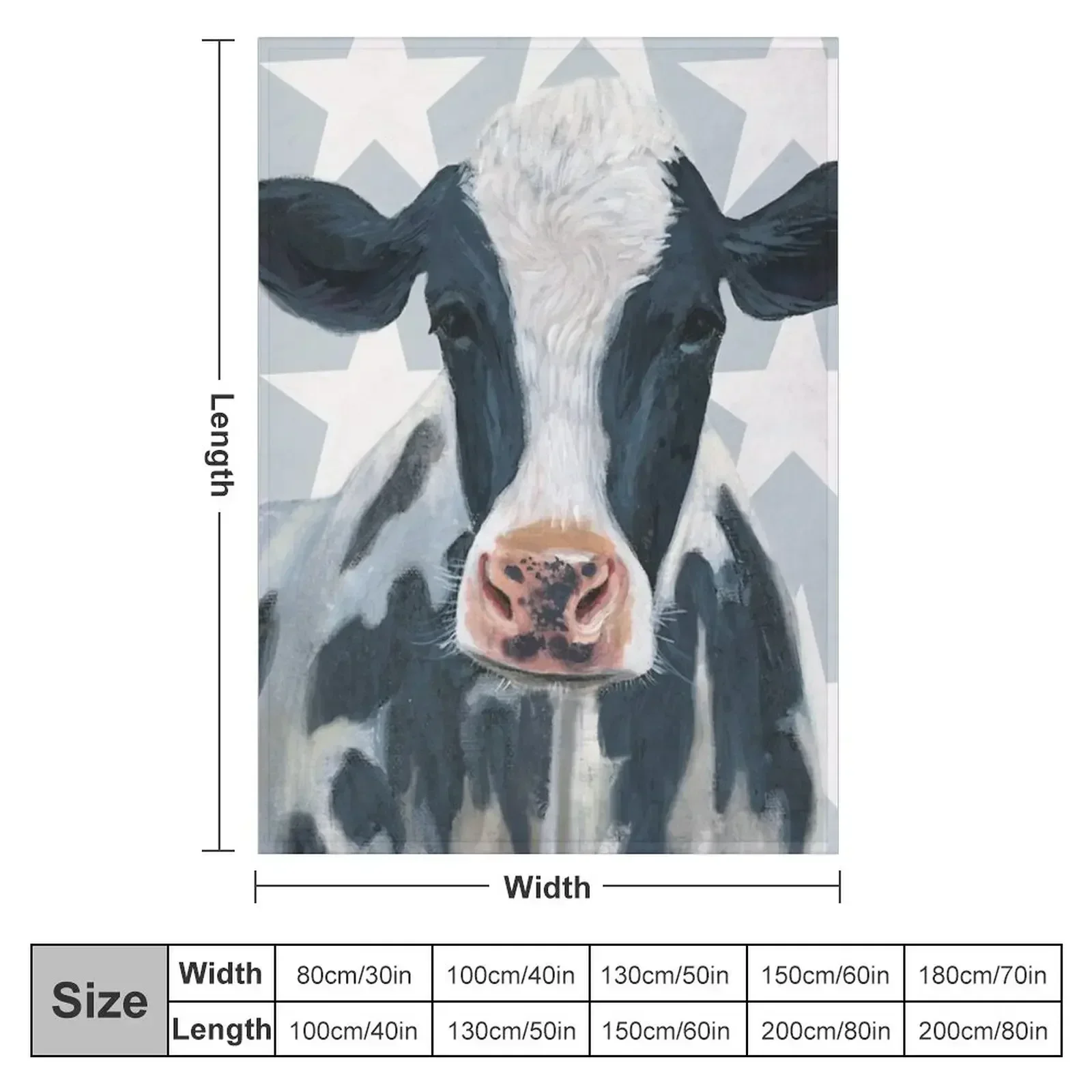 Patriotic Farm Cute Cow Pet Animal Lover Throw Blanket for sofa Tourist Thin Blankets