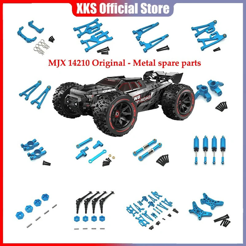 

Metal Steering Cup Upper Lower Swing Arm Set Shock Tower Bracket Body Post Hyper Go RC Car Upgrade Parts MJX 14210 14209 H14BM