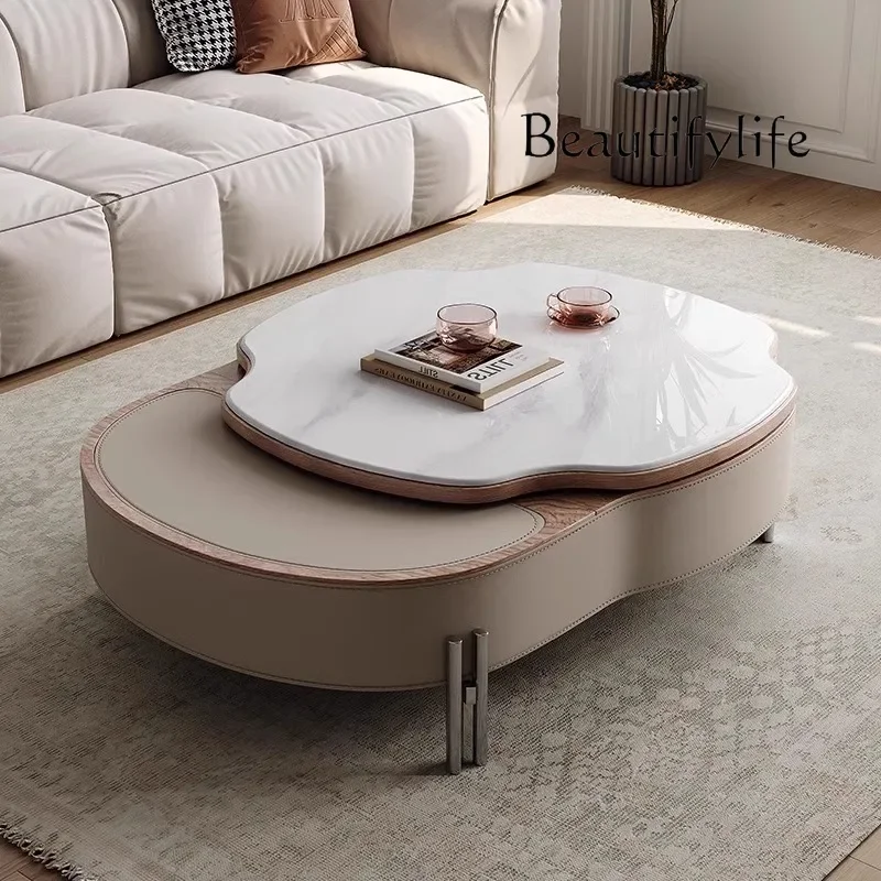

Light Luxury Function Lifting Coffee Table Small Apartment Home Trending Creative High-Grade Designer Tea Table
