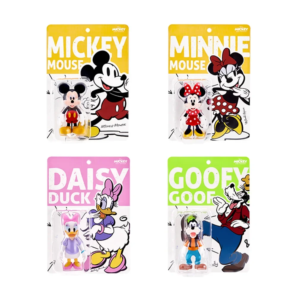 Disney Figure Mickey Minnie Mouse Goofy Goof Daisy Duck Action Figures Collect Model Hanging Card Desk Decor Adult Kids Toy Gift