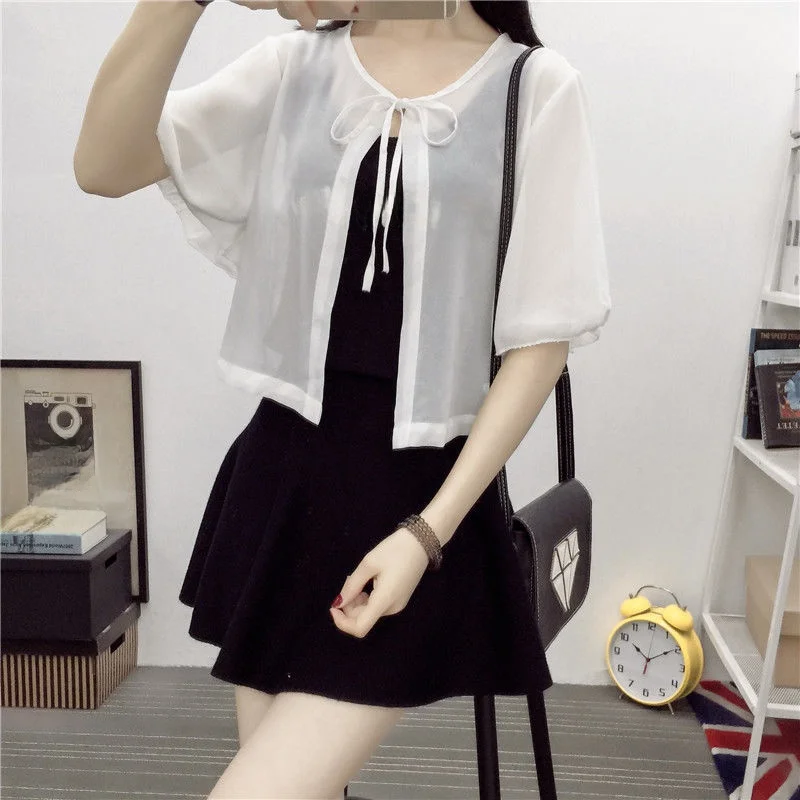 

plus Size Summer irt Women's Faion Slimming Loose Outerwear Air Conditioning Sweater Thin Cardigan Meat Covering