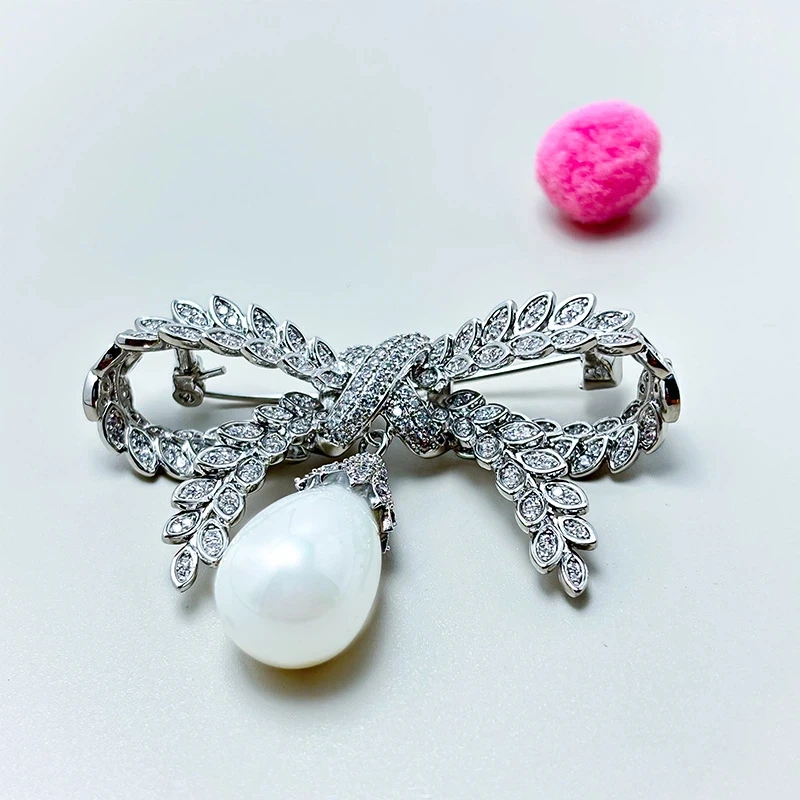 Cross border retro suit accessories, wheat ear brooch, coat, suit accessories, bow brooch, stylish women's brooch