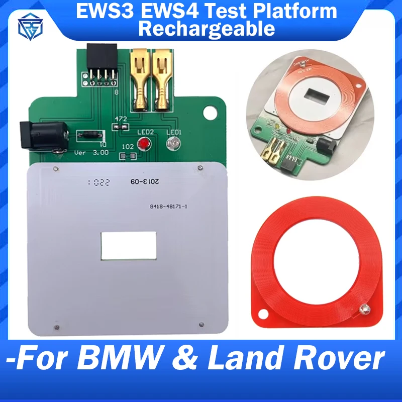 منصة اختبار EWS3 EWS4 قابلة للشحن لسيارات بي ام دبليو/لاند روفر EWS مبرمج PCF7935 بي ام دبليو اختبار وحلقة فحص قفل السيارات للمفتاح