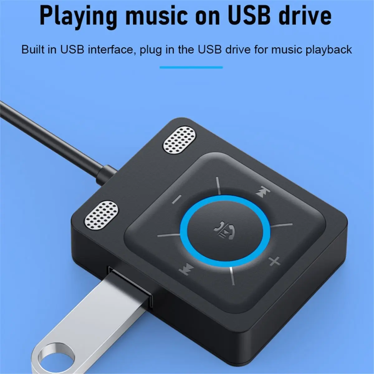 neeney Car Adapter Bluetooth 6.0 Receiver Dual Mics USB Bluetooth Adapter 3.5mm AUX Adapter Bluetooth Wireless Receiver