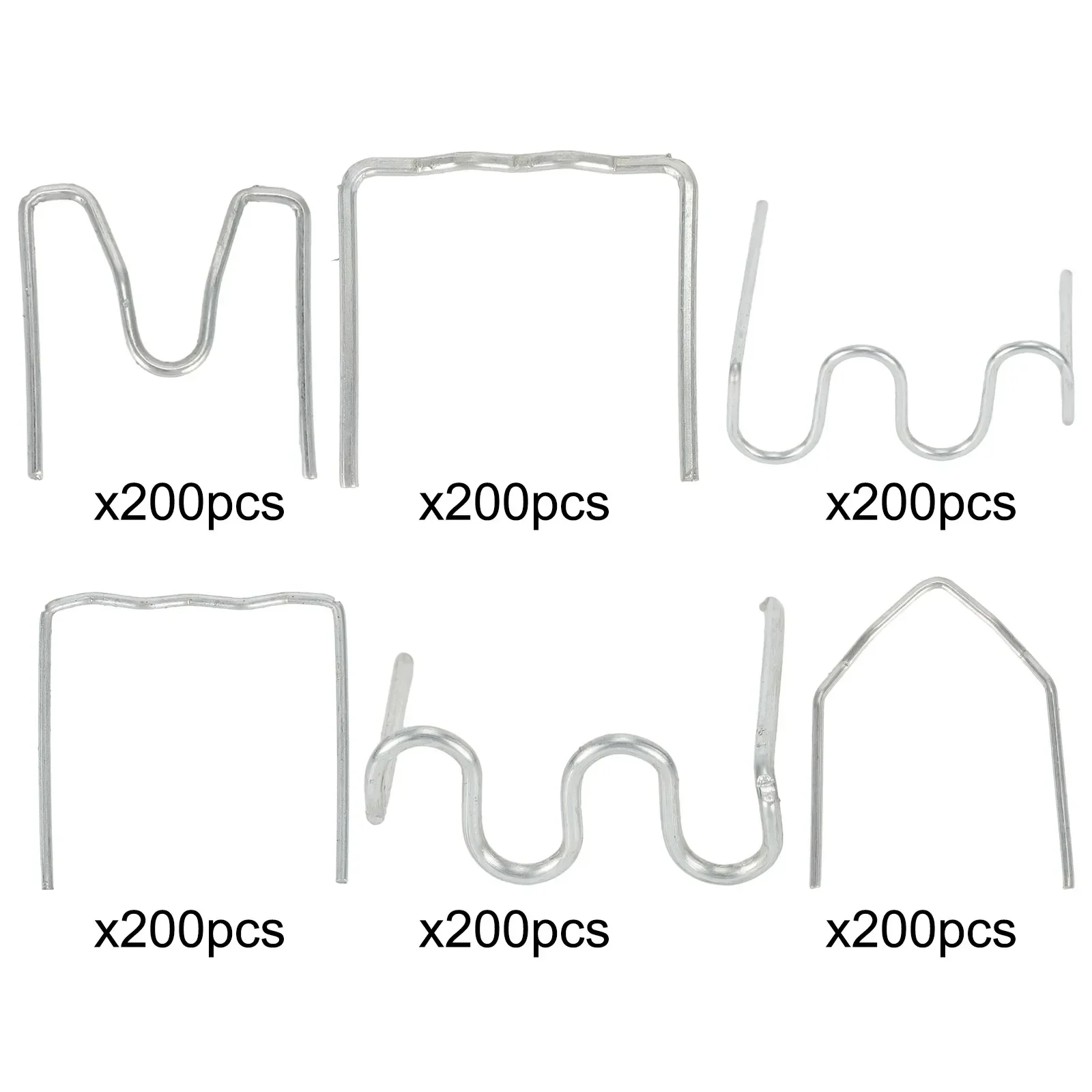 Wave Staples Flat Staples 0.8mm/0.6mm Pre-cut Silver Stainless Steel Workshop Equipment Soldering Tools Power Tool Parts