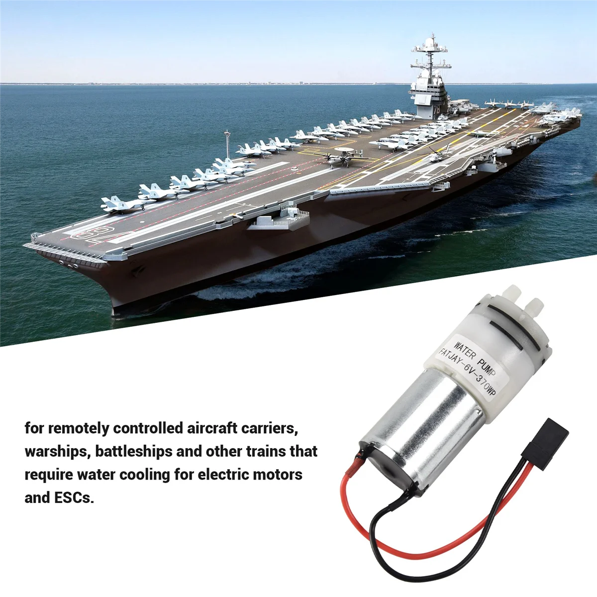 AM-metaal waterkoeling RC boot 370 waterpomp waterdicht voor RC auto vrachtwagen speedboten modellen