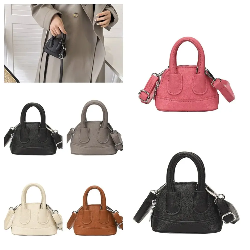 Solid Color Mini PU Crossbody Bag Handbag Small Square Bag Parent-child Bag Fashion Design PU Leather Sweet Shoulder Bag Girls