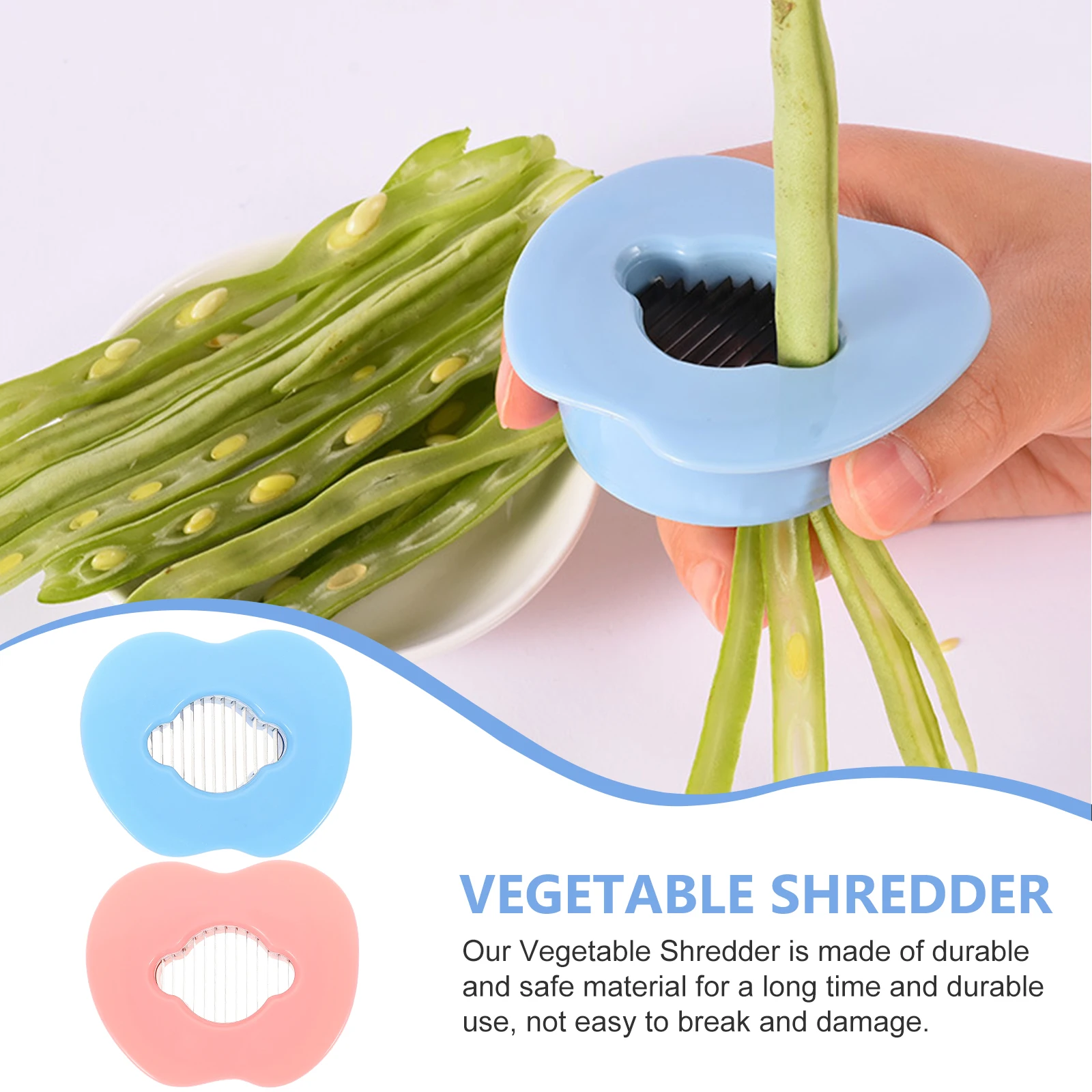 

2Pcs Kitchen Handheld Vegetable Grater Safe Shredding Cutter with Sturdy Finger Guard for Easy Use