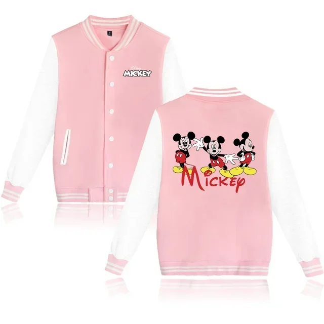 Mickey Minnie Mouse Varsity Baseball Bomber Jacket Men Women Hip Hop Harajuku Jackets Kids Boys Girls Single Coats