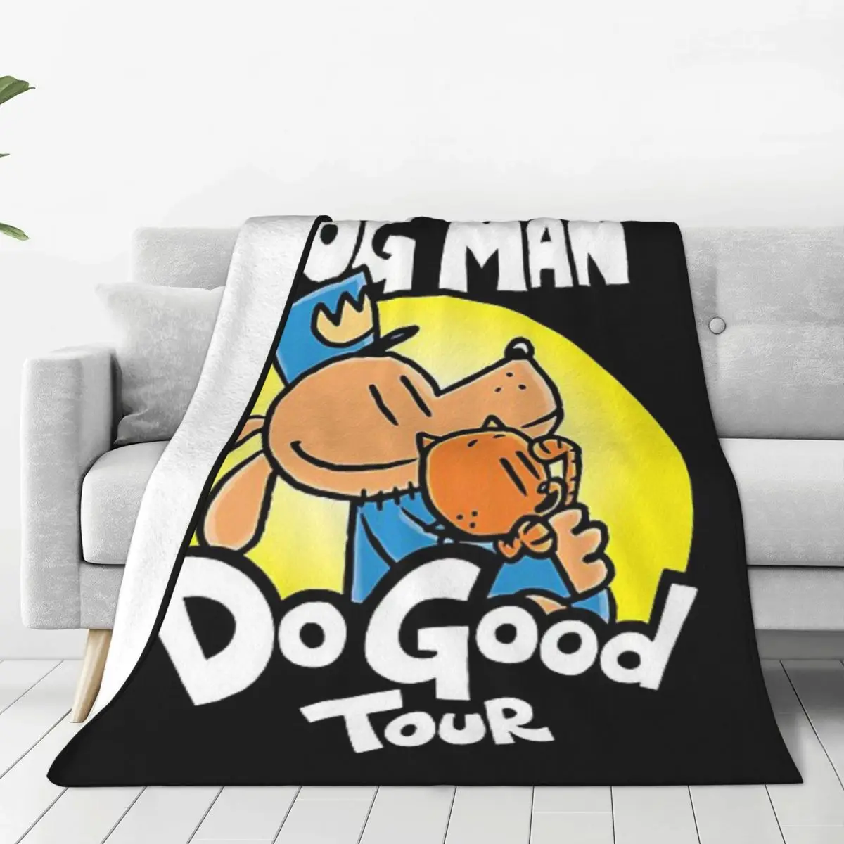 

Dog Man Do Good Tour Blanket Sofa Bedroom Bed Home Office Nap Blanket Car Travel Picnic Blankets Gift