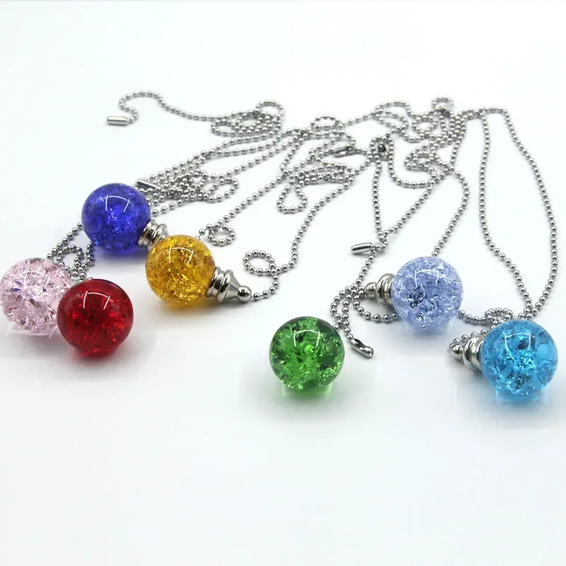 3cm Color Crystal Ice Crack Ball Pendant Fan Switch Pendants Hanging Suncatcher Home Wedding Decoration Ornaments Creative Gifts