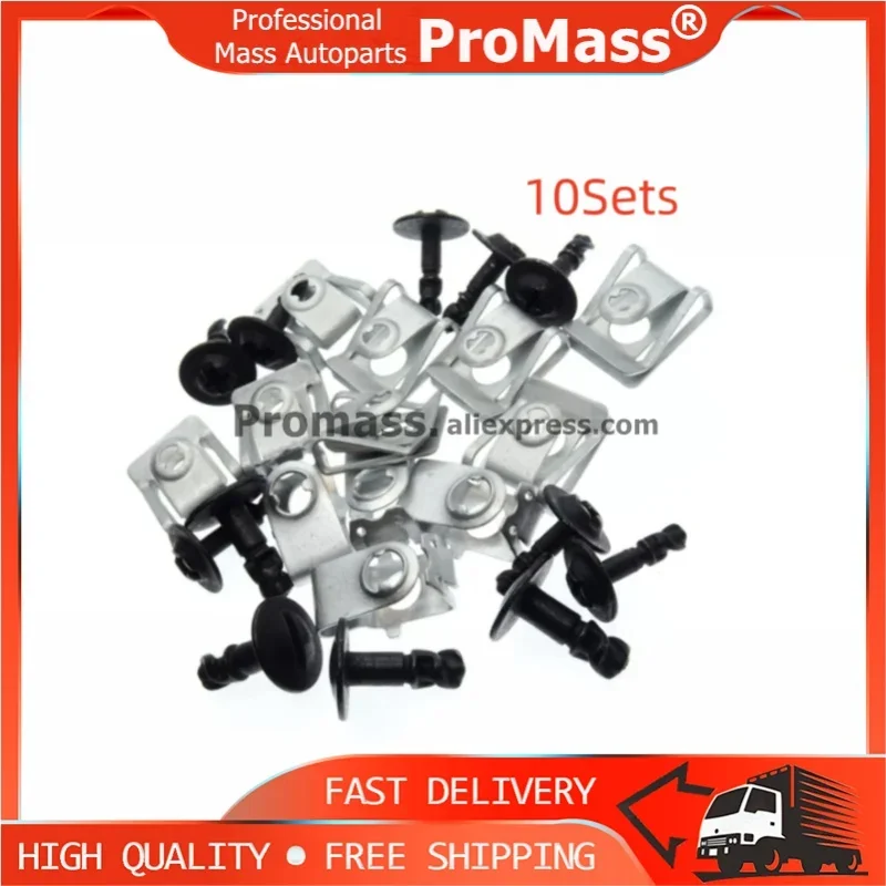 New 20Pcs/10Set Engine Splash Guard Screw Clip Nut Set Fits for BMW Audi VW 8K0805121 7146981767 51718212148 8K0805922A
