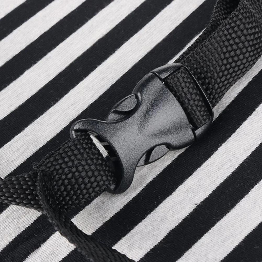 

Foot Hammock Portable Travel Footrest For Long Distance Flight Car Train Office Use Under Desk Stripe Black Grey