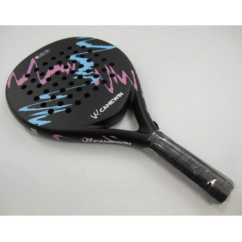 2X CAMEWIN 4018 Padel Racket Tennis Carbon Fiber Soft EVA Face Tennis Paddle Racquet Racket With Padle Bag Cover,3