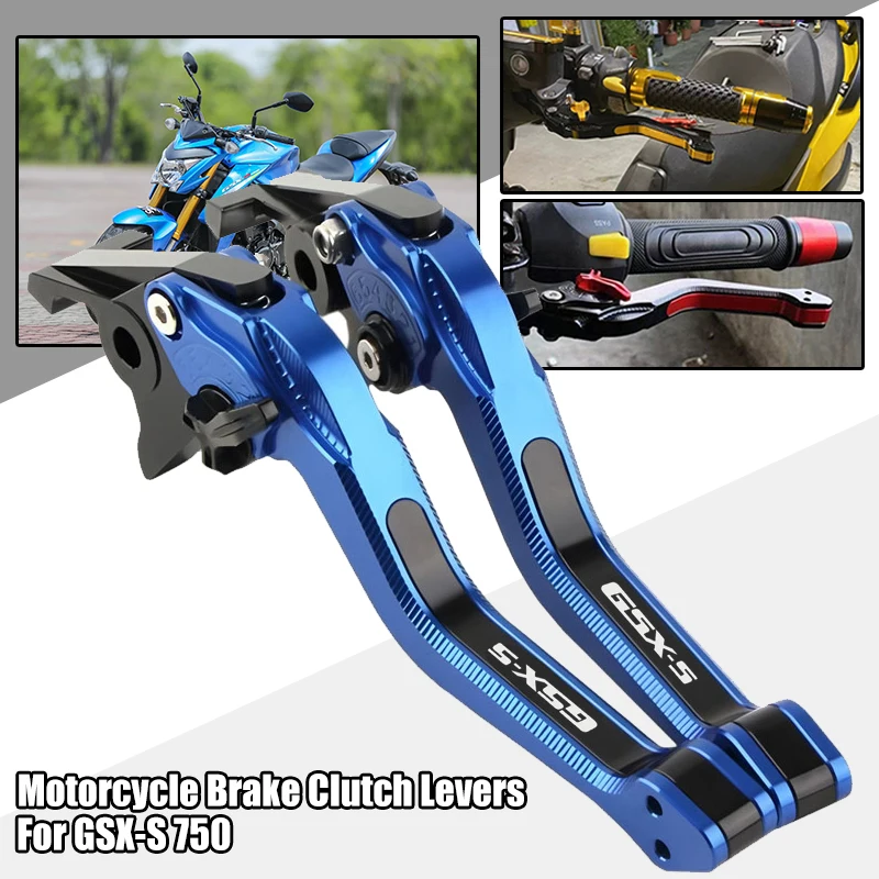 

For GSX-S 750 GSXS750 2011-2016 2017 2018 Motorcycle Accessories CNC Aluminum Brake Clutch Levers 3D Short Adjustable Levers