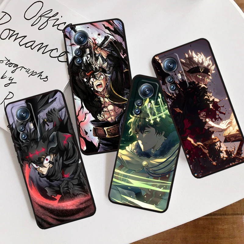 

B-Black C-Clover Anime Cool For Xiaomi Mi 14 13T 13 12T 12 11T 11i 11 10T 10 Pro Lite Ultra 5G Black TPU Phone Case