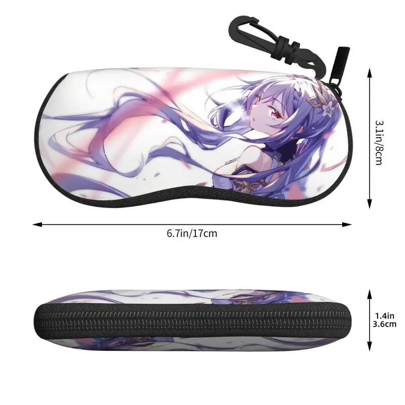 Genshin Impact Glasses Case Portable zipper soft-shell eyewear case is suitable for eyewear cosmetics storage eyewear case