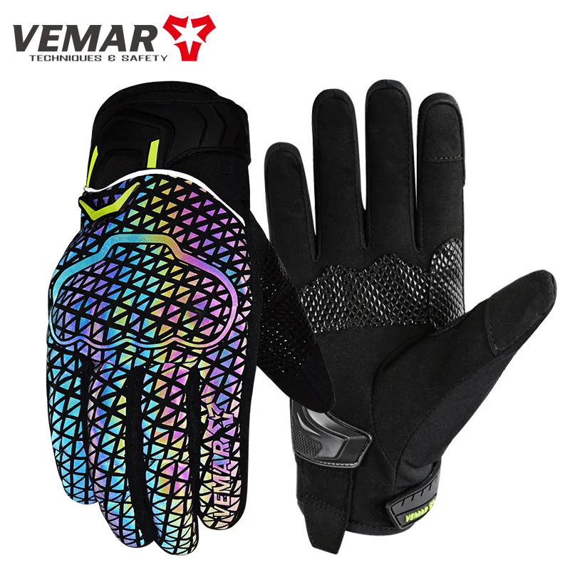 

Motorcycle Gloves Reflective TPU Anti-Fall Shell Anti-Slip Rider Gloves for Men Women Winter