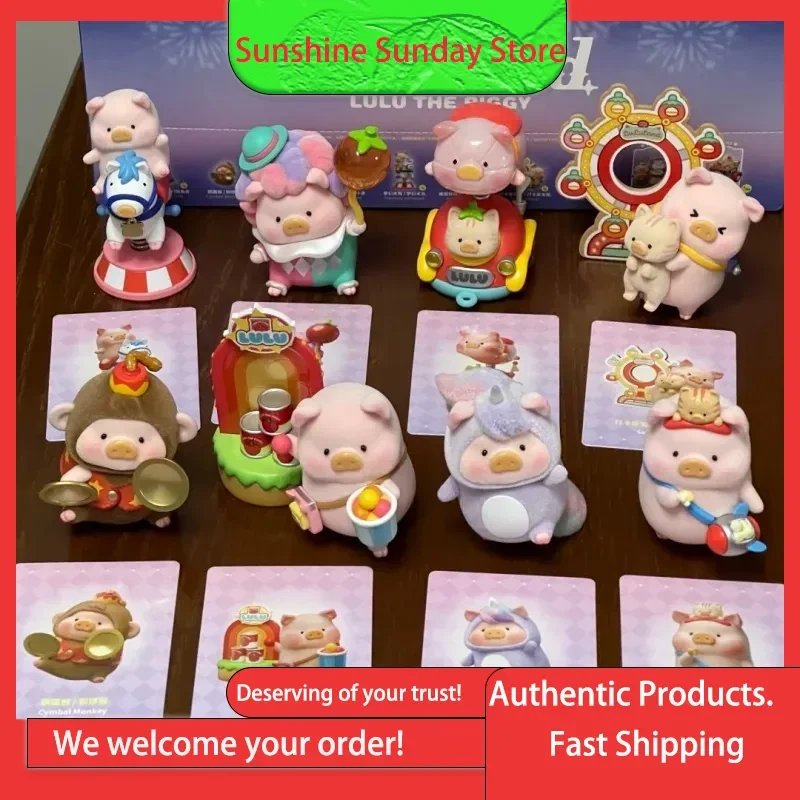 

Genuine Toyzero Plus Canned Pig Lulu Blind Box Colorful Paradise Series Trendy Play Hand Ornaments Flocking Amusement Park
