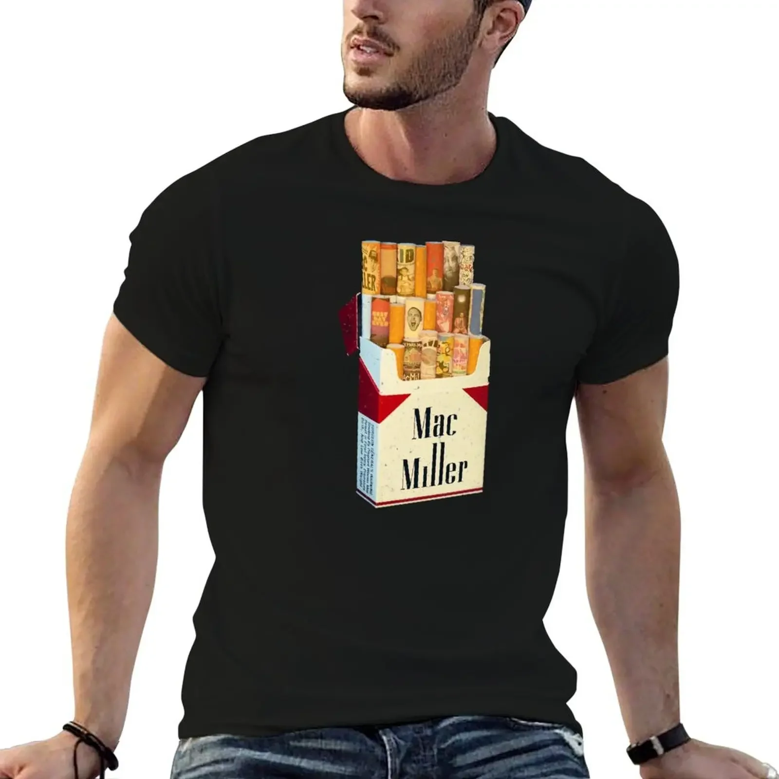 Pack Mac Cigar T-Shirt oversized plus sizes Men's cotton t-shirt